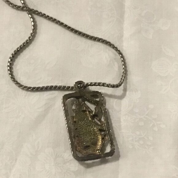 Dark Silvertone Necklace with Ship Pendant - Picture 3 of 4